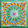 Mexican Decorative Tile Cuerda Verde 1084